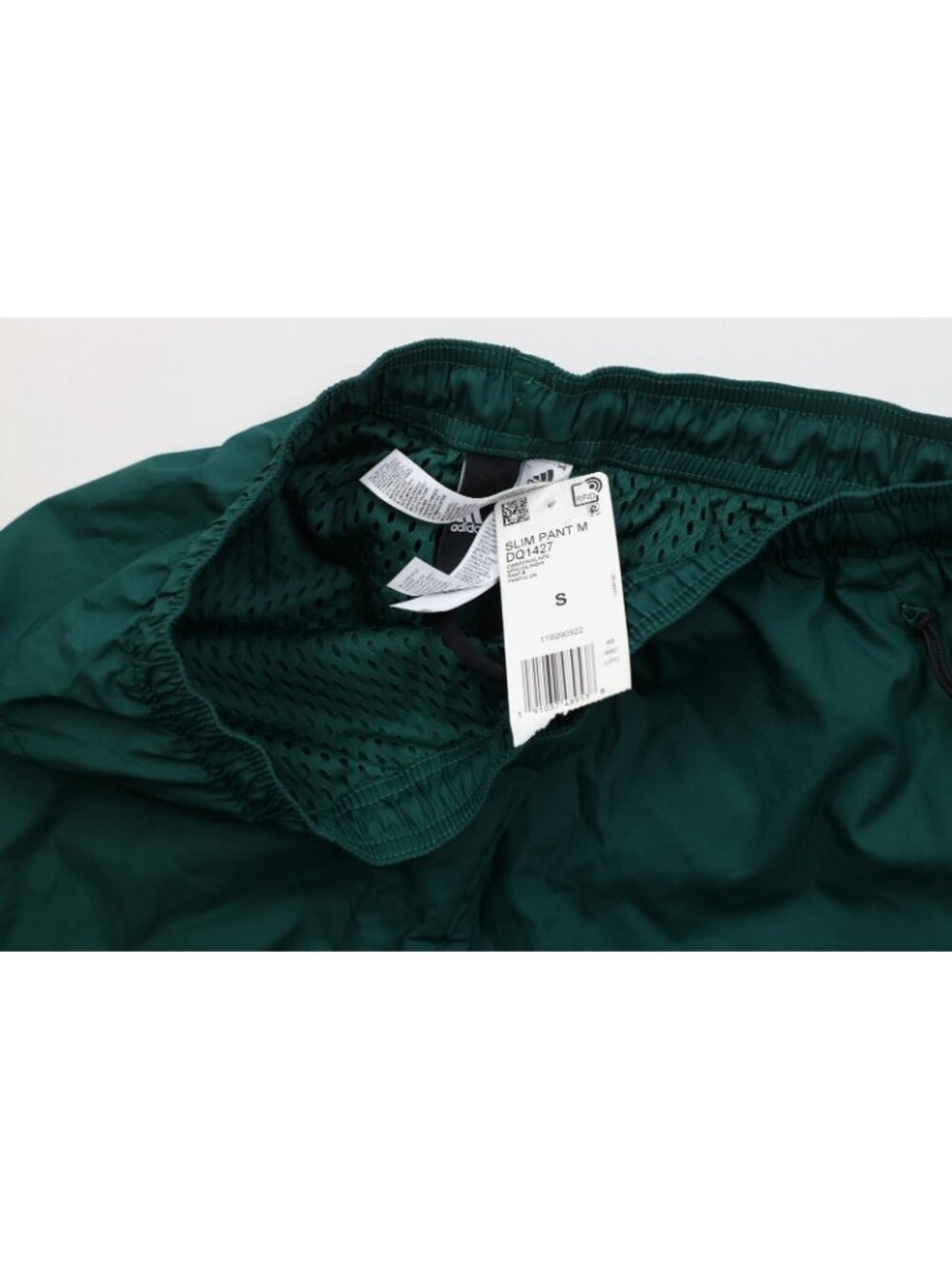 Deadstock Y2K Adidas Mens Small Lined Camouflage Windbreaker Joggers Pants Green - Picture 8 of 13